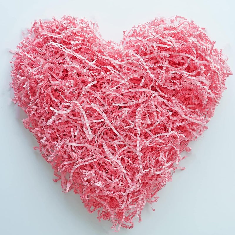 Bobobag - 1LB Crinkle Cut Paper Shred Filler Recyclable Gift Wrap Confetti Raffia Grass Shred Paper for Easter Baskets Filler Creative Eggs Decor (Pink) - Image 3